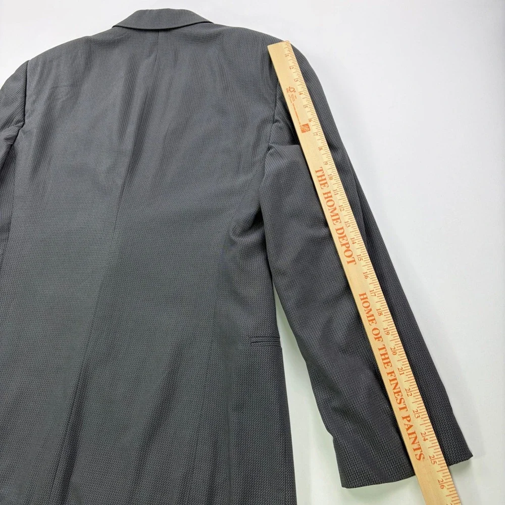 Giorgio Armani Borgo 21 Blazer Mens 44L Grey Wool Silk 1-Button Sport Coat Italy